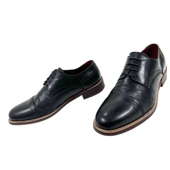 Vintage Foundry Co. Cyrus Black Leather Cap Toe Oxfords Men’s Size 12